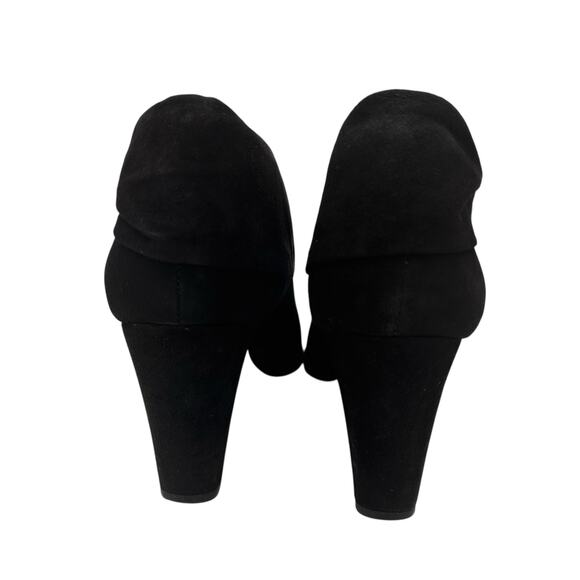Kate Spade Black Leather Suede Bow Cuff Booties Size 9 - Picture 5 of 7
